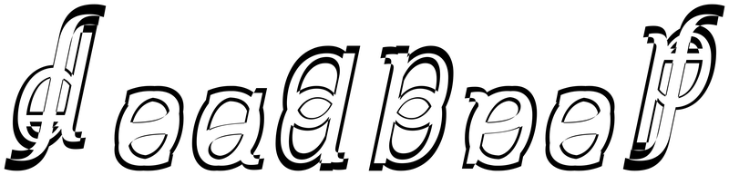 Ambigram for deadbeef in Corbeli